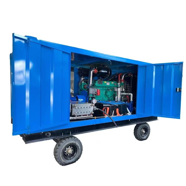 23000psi 高压旋转水枪 350kw 简易移动式拖车冷水管射流清洗设备-2