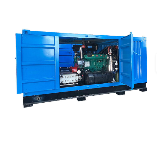 23000psi 高压旋转水枪 350kw 简易移动式拖车冷水管射流清洗设备-3