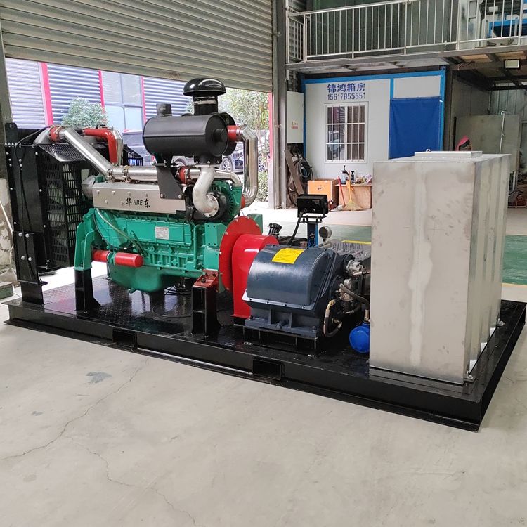 23000psi 高压旋转水枪 350kw 简易移动式拖车冷水管射流清洗设备-4