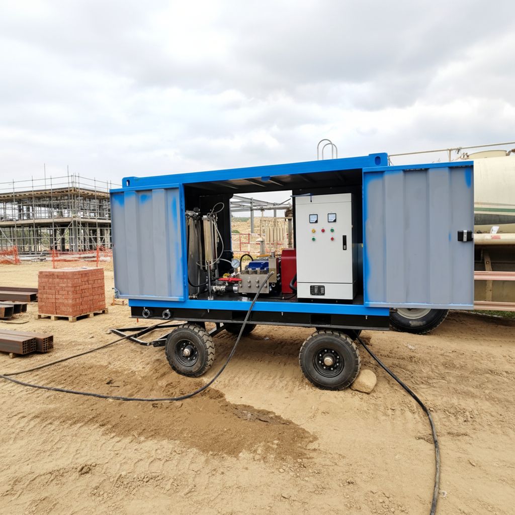 新型大功率 55KW 500Bar 除油污高压清洗机 三相电动机工业清洁喷水机