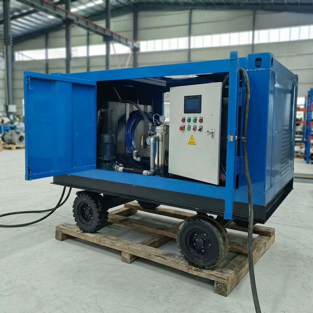 商用表面清洁机 90KW 1000Bar 冷水高压清洗机 新型重型不锈钢材质-3