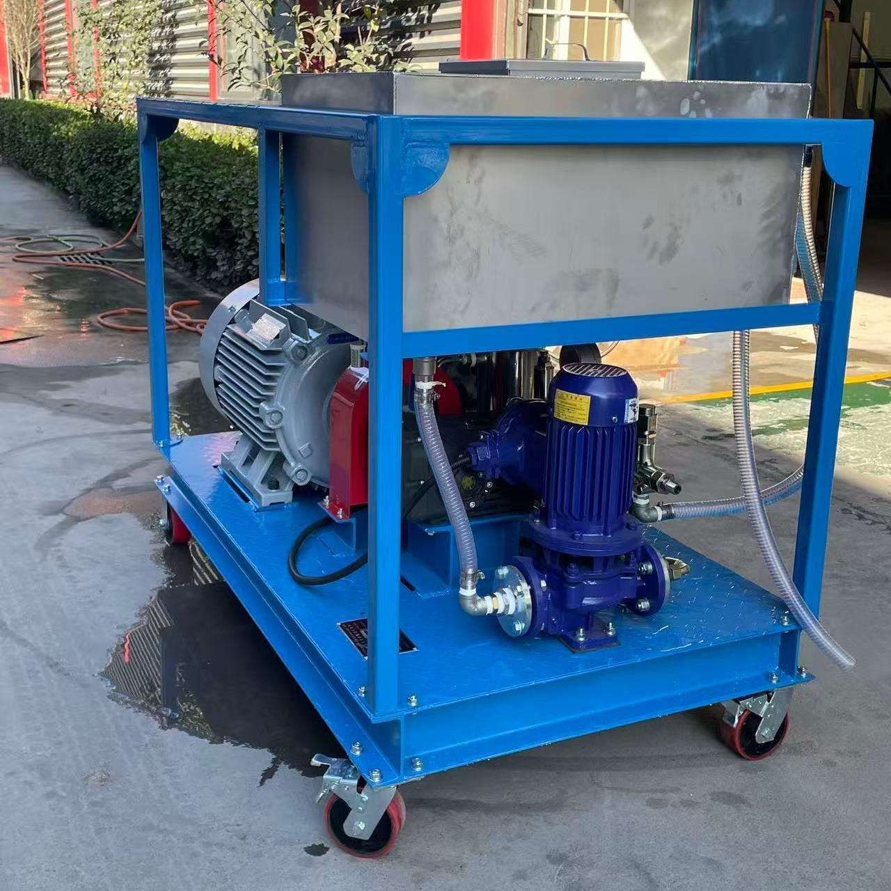移动式轮式电动高压清洗机 100Mpa 20lpm 高流量水射流设备,用于现场重型清洁-4