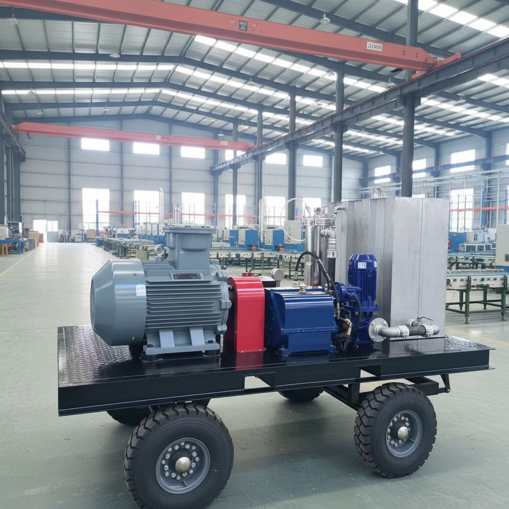 新型高压水枪清洗机 2500 巴 高压不锈钢重型清洗机 132KW 380V/440V 船体除锈喷射清洁-4