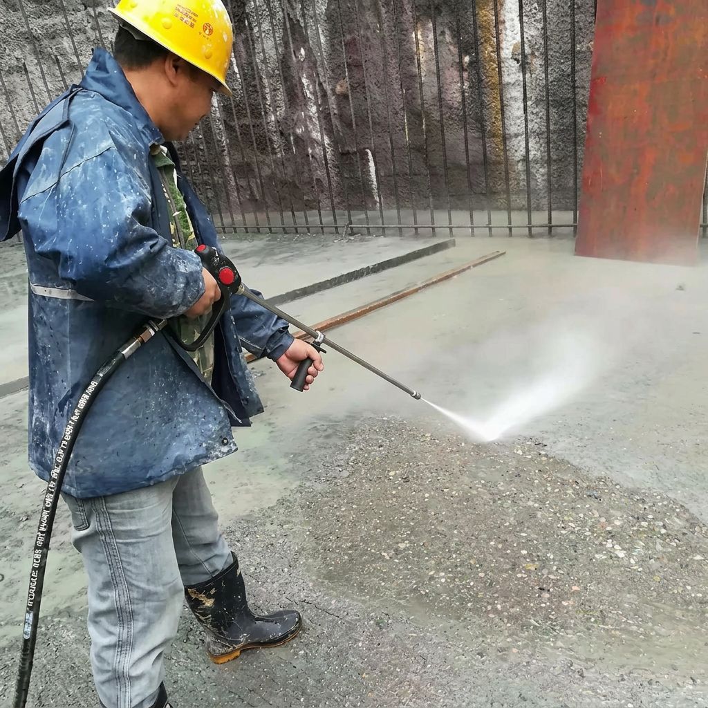 新型 500bar 57Lpm 高压水射流清洁设备,用于机场停机坪滑行道混凝土表面粗糙化-6