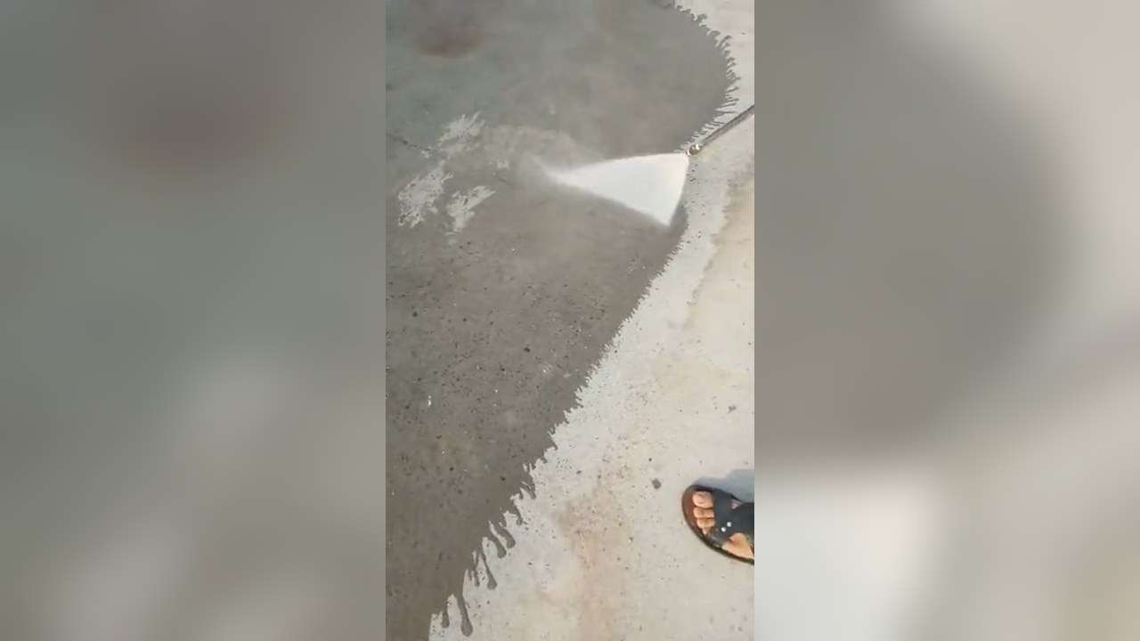 地面高压水清洗作业