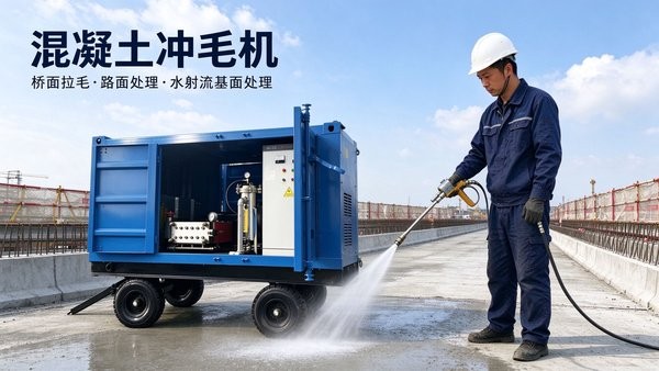混凝土冲毛机桥面施工